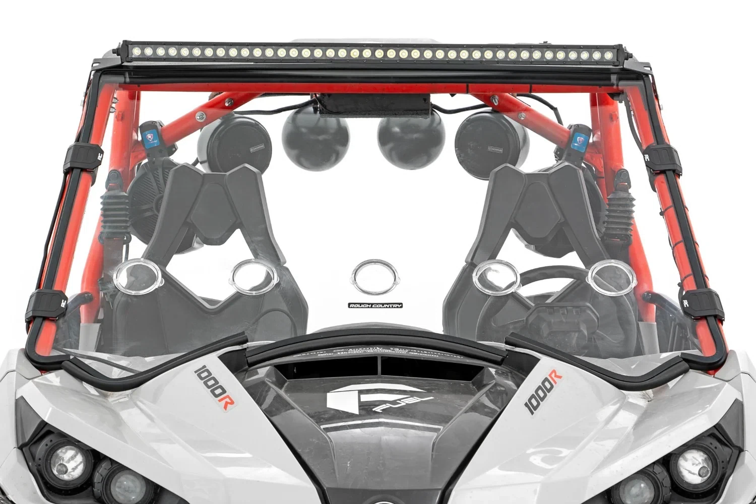 Fits Can-Am Commander 1000_Maverick LED Light Front Mount 40_ Black Dual 97038